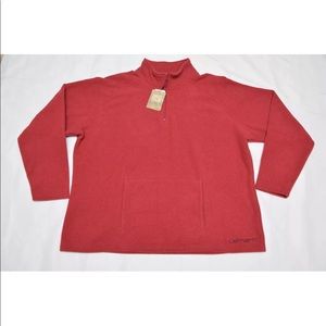 Carhartt Women’s Red Fleece 1/4 Zip Pullover NWT